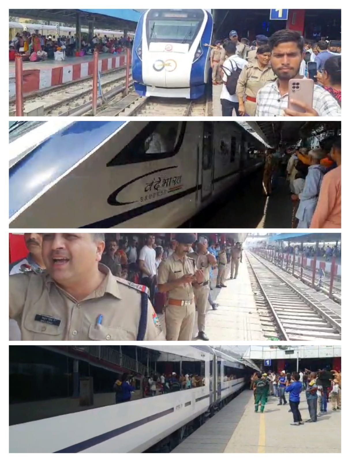मंगलवार को पहली बार वंदे भारत ट्रेन हरिद्वार रेलवे स्टेशन पर पहुंची। जानिए ट्रेन का समय एवं रूट। मंगलवार को इस ट्रेन का ट्रायल था
