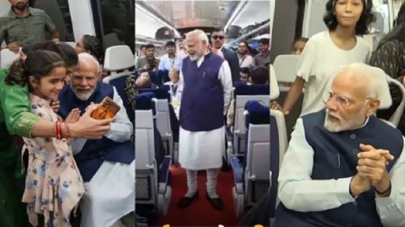 जन्मदिन पर मेट्रो में सफर पर निकले पीएम मोदी,बच्चो से खेले