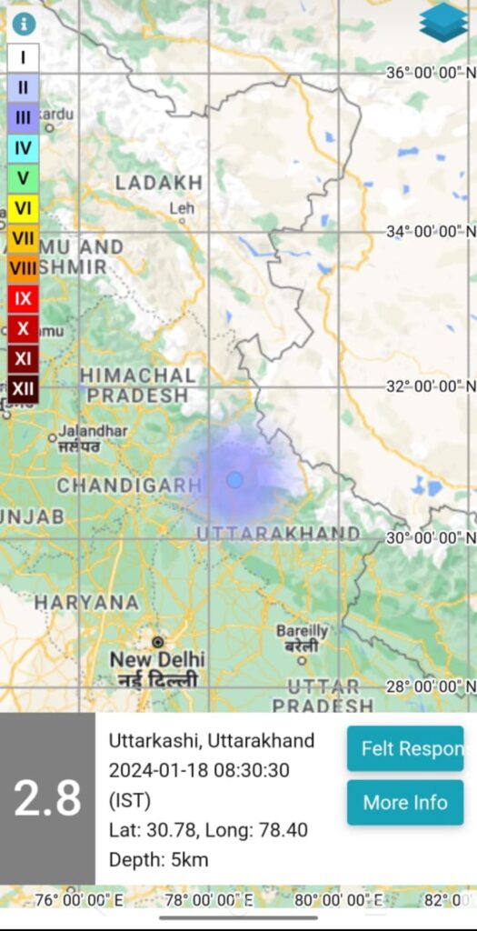भूकंप से फिर डोली उत्तराखंड की धरती